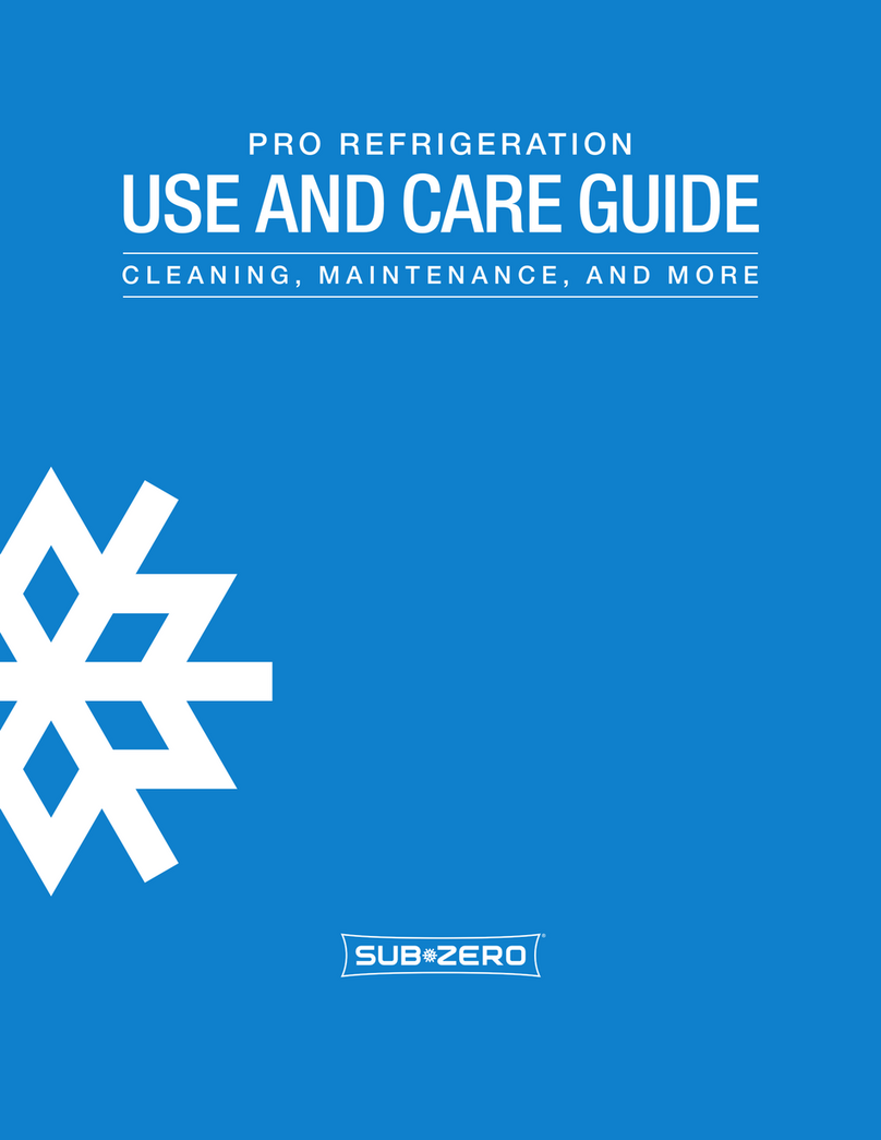 Sub-Zero PRO3650 Use and care guide