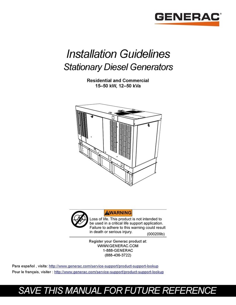 Generac Power Systems D3.4L G16 Extended Tank Installation guidelines Generac Power Systems D3.4L G16 Extended Tank Installation guidelines