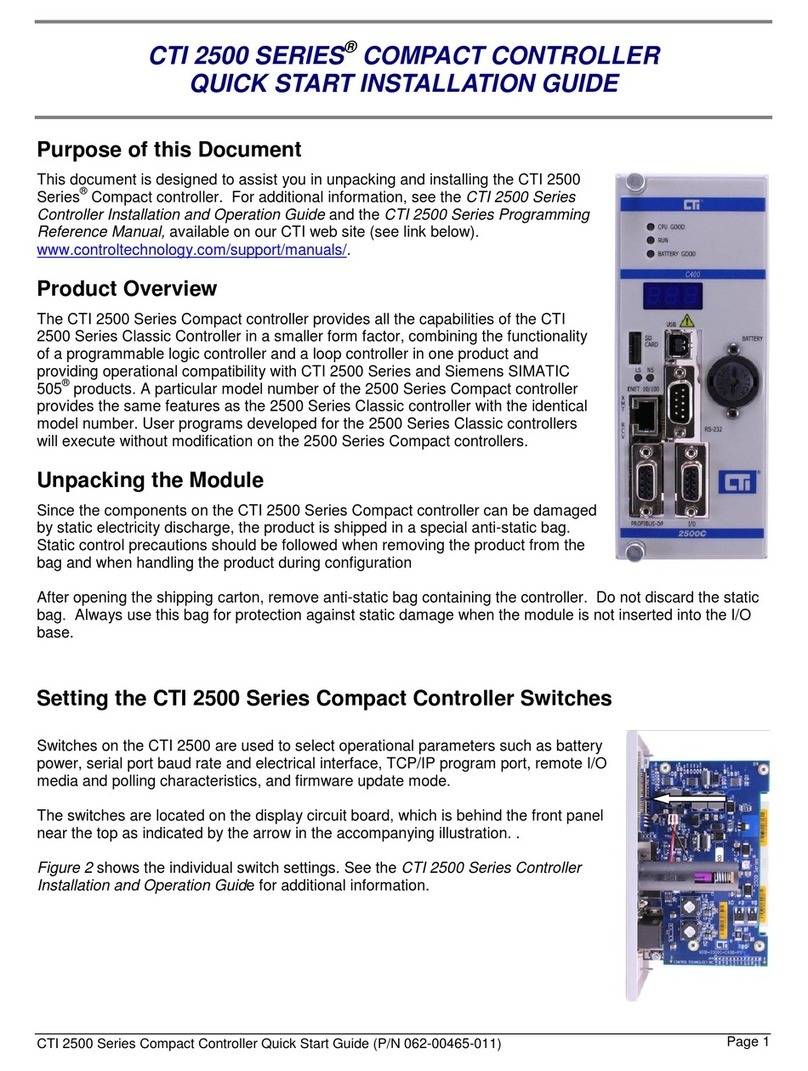 CTI 2500 Series Quick start installation guide