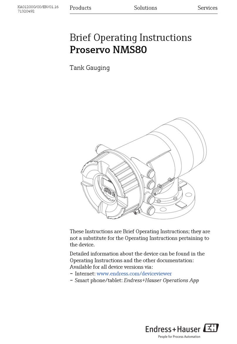 Endress+Hauser Proservo NMS80 Brief operating instructions