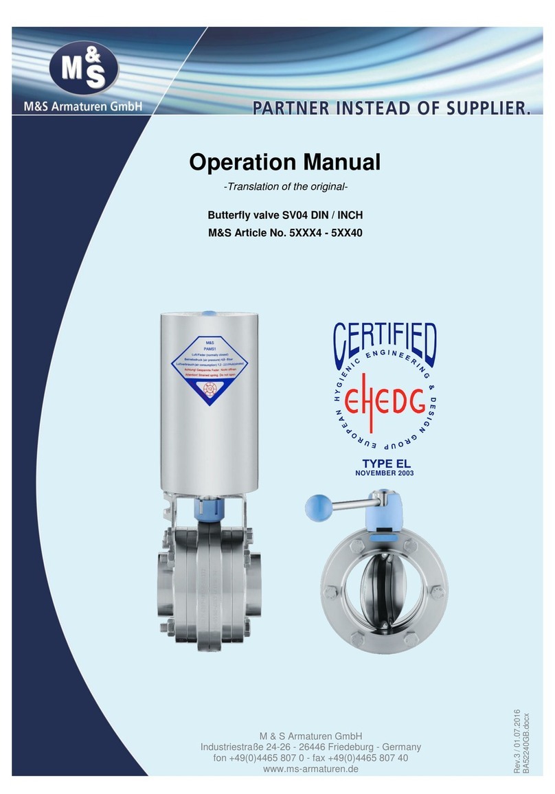 M&S Armaturen SV04 Series Operation manual