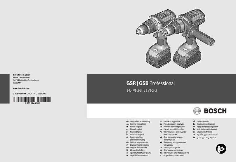 Bosch GSR Professional Series Original instructions