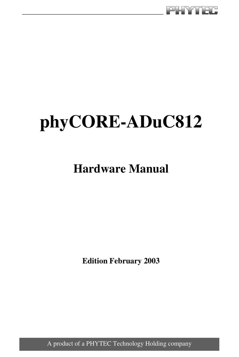 Phytec phyCORE-ADuC812 User manual