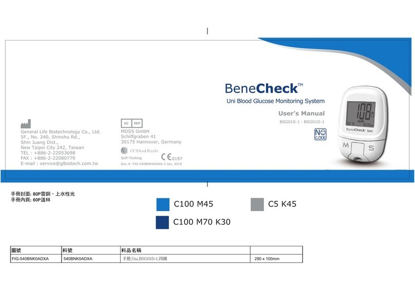 BeneCheck Uni BSG010-1 user manual