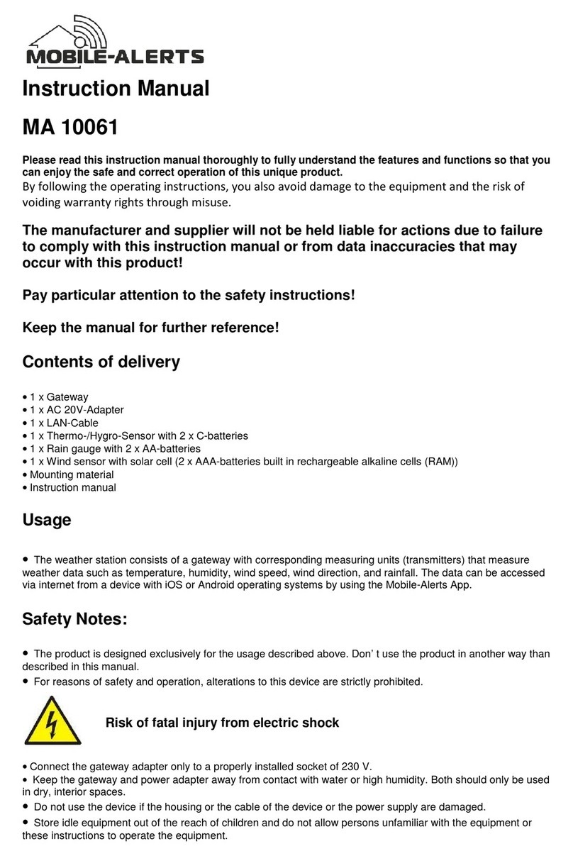 MOBILE-ALERTS MA 10061 User manual