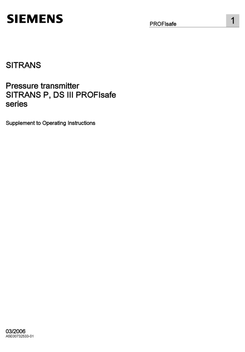 Siemens SITRANS P series Operating instructions