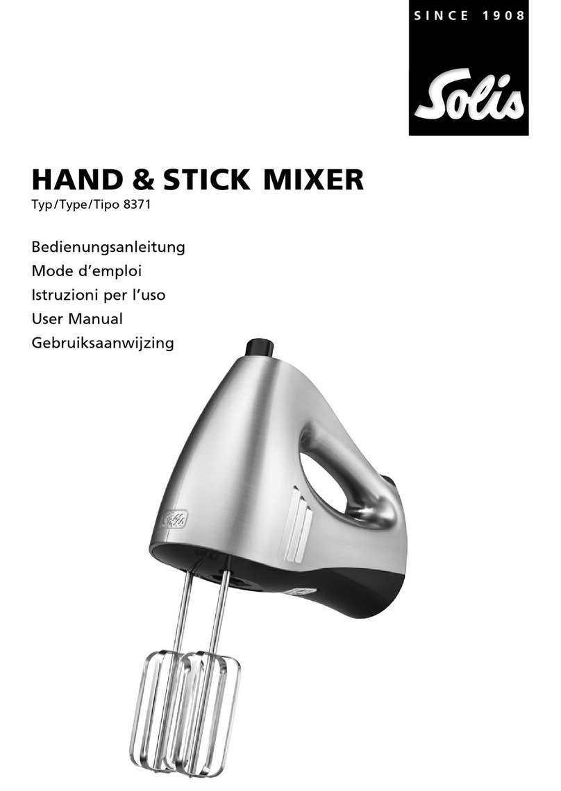 SOLIS HAND & STICK MIXER 8371 user manual