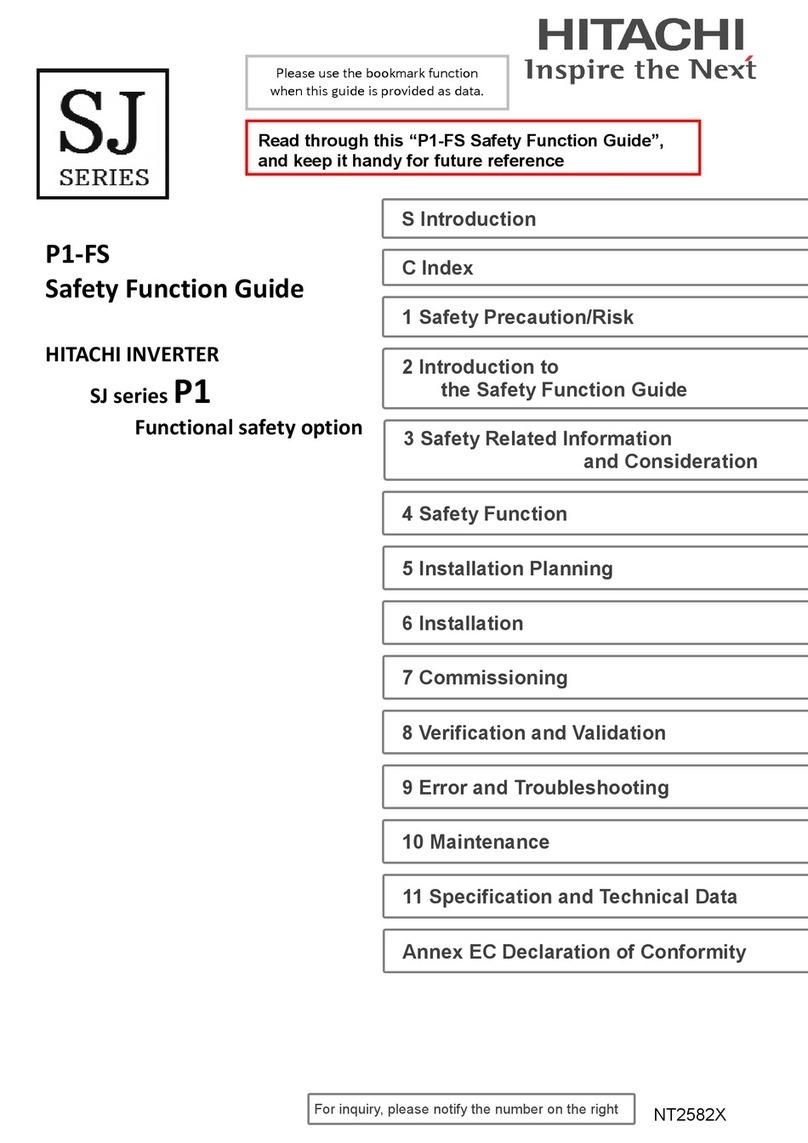 Hitachi SJ Series Safety function Guide