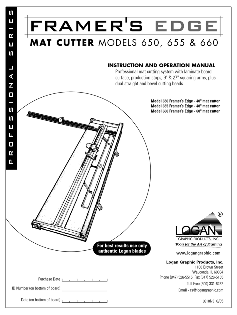 Logan Graphic Products 655 Framer's Edge Operation manual