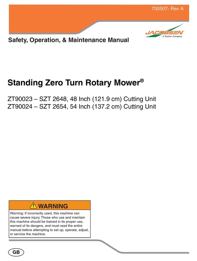 Jacobsen Standing Zero Turn Rotary Mower ZT90023 Guide