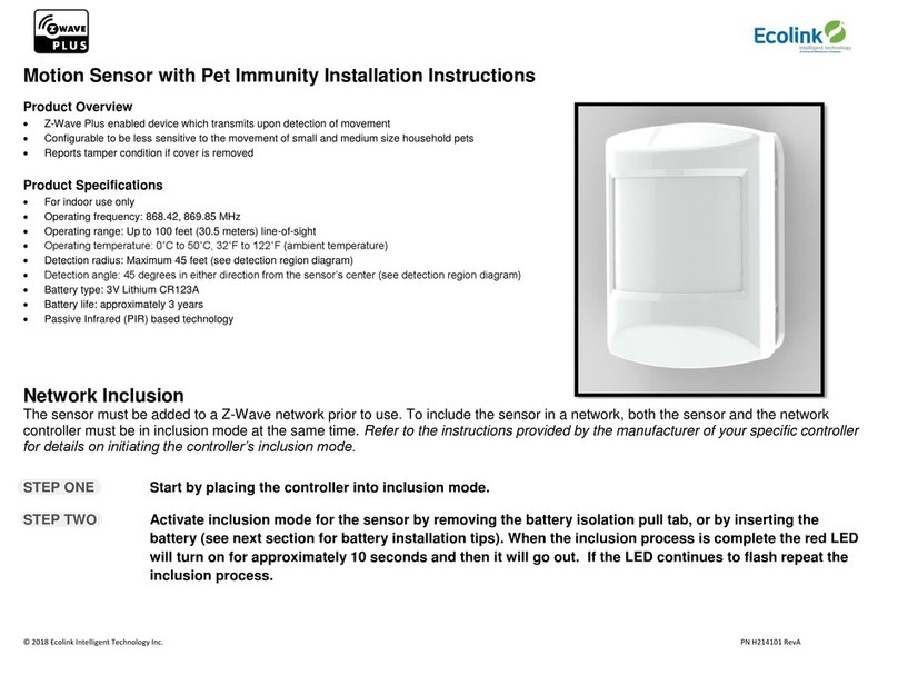 Ecolink H214101 User manual