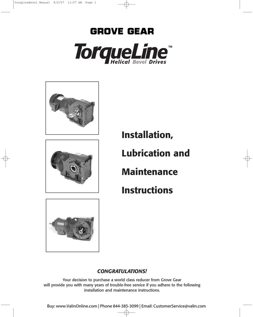 Grove Gear TorqueLine K Series Installation, Lubrication and Maintenance Instructions