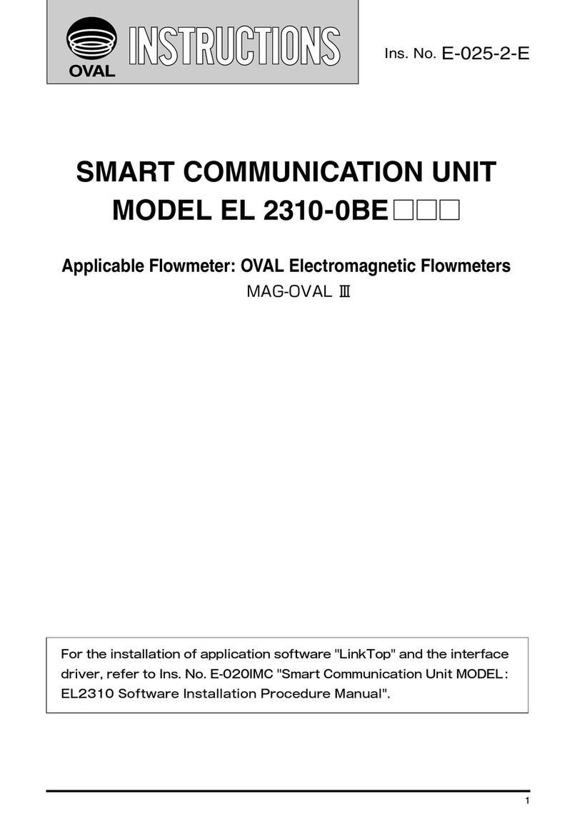 Oval EL 2310-0BE Series instructions Oval EL 2310-0BE Series instructions
