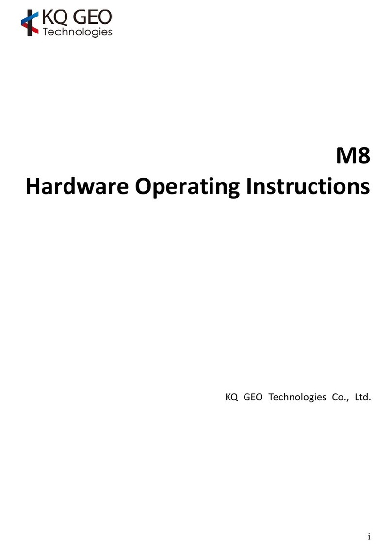 KQ GEO Technologies M8 Hardware operating instructions