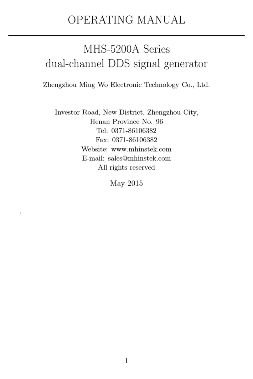 MH Instek MHS-5200A Series operating manual