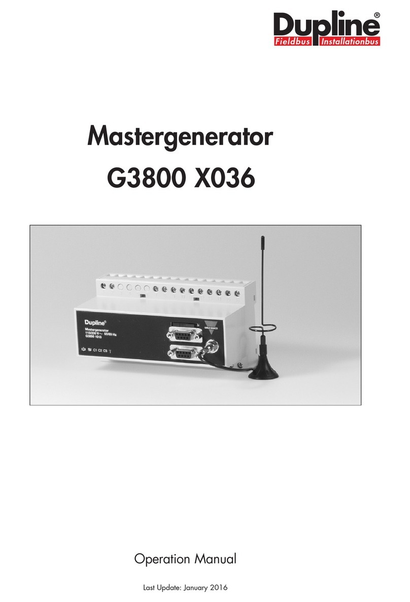 Dupline G3800 X036 Operation manual