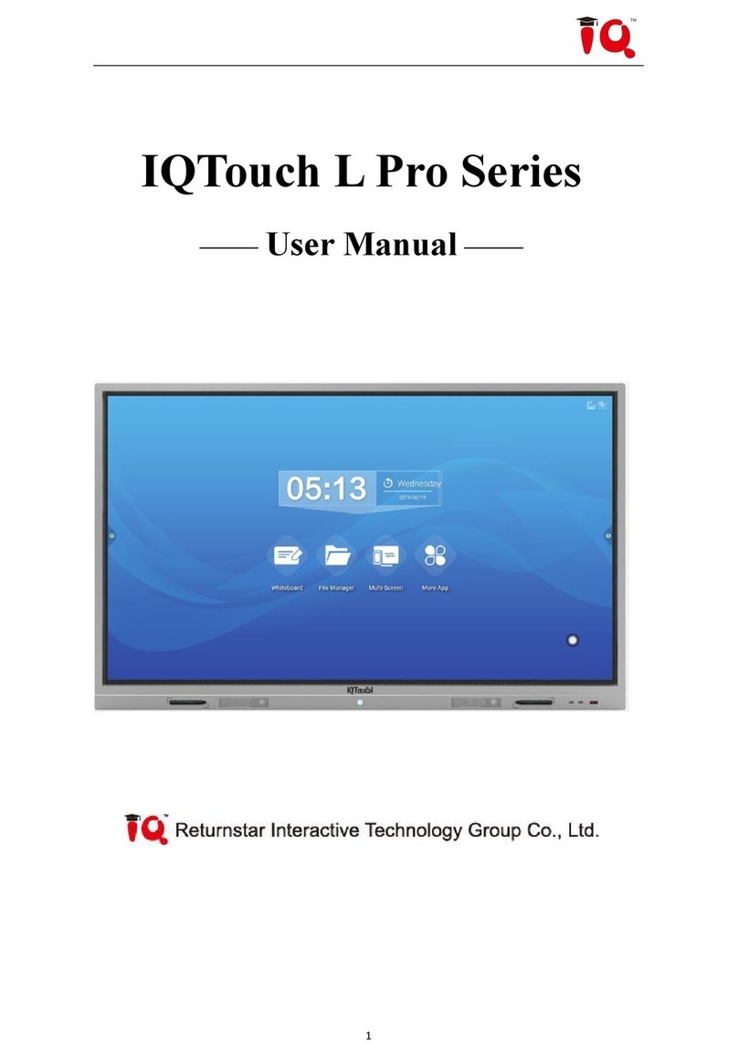 Returnstar Interactive Tech IQTouch L Pro Series user manual