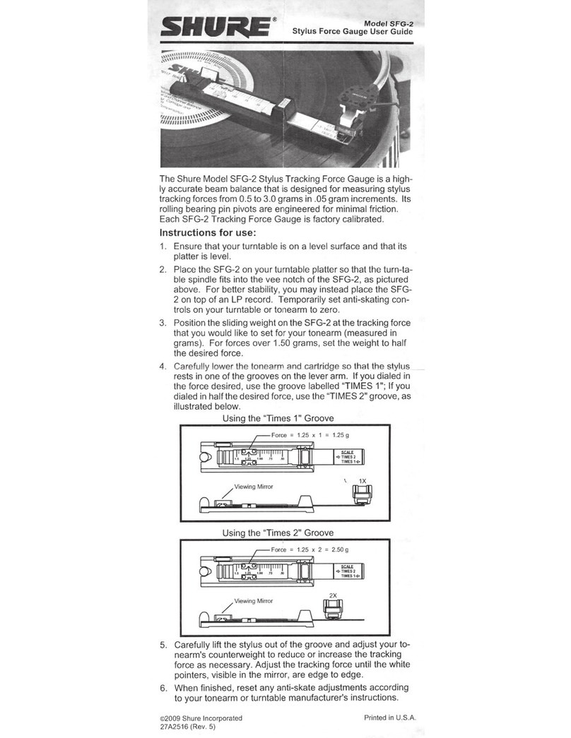 Shure SFG-2 User manual