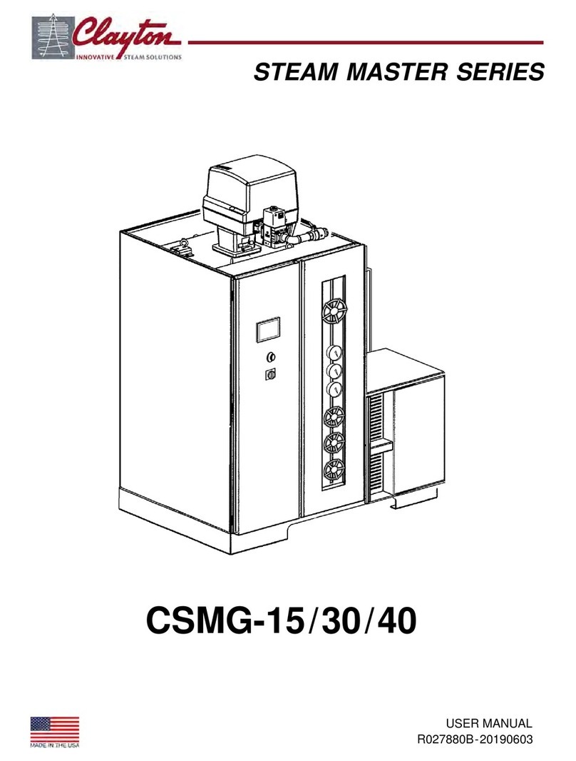 Clayton Steam Master CSMG-15 user manual