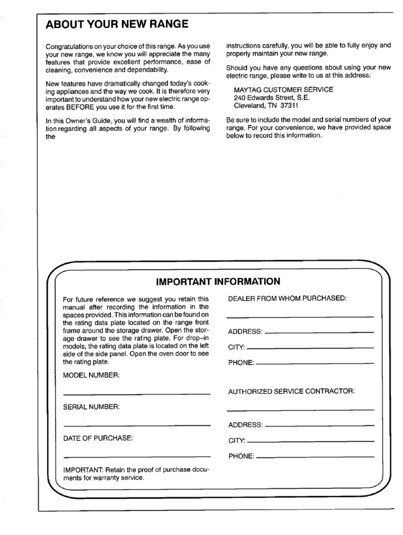 Magic Chef 3862VVD owner's guide
