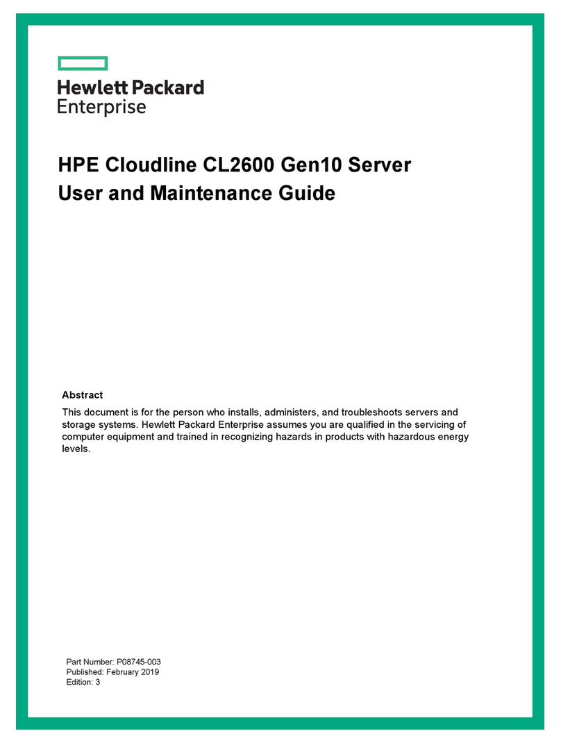 HPE Cloudline CL2600 Gen10 User and maintenance guide