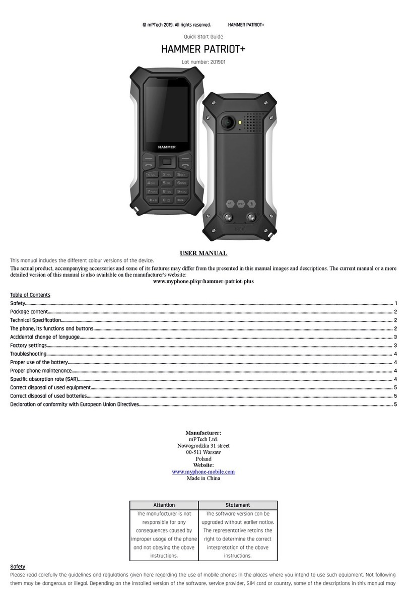 mPTech Hammer Patriot+ User manual