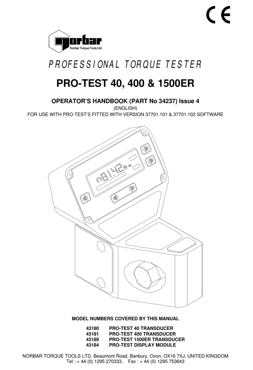 norbar PRO-TEST 40 Operator's handbook