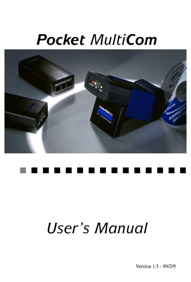 LIGHTNING Instrumentation Pocket MultiCom User manual