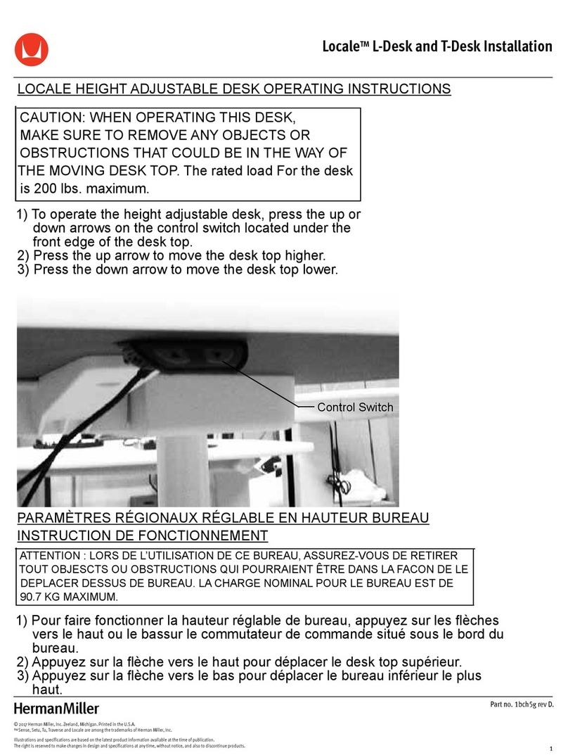 Herman Miller Locale T-Desk User manual Herman Miller Locale T-Desk User manual