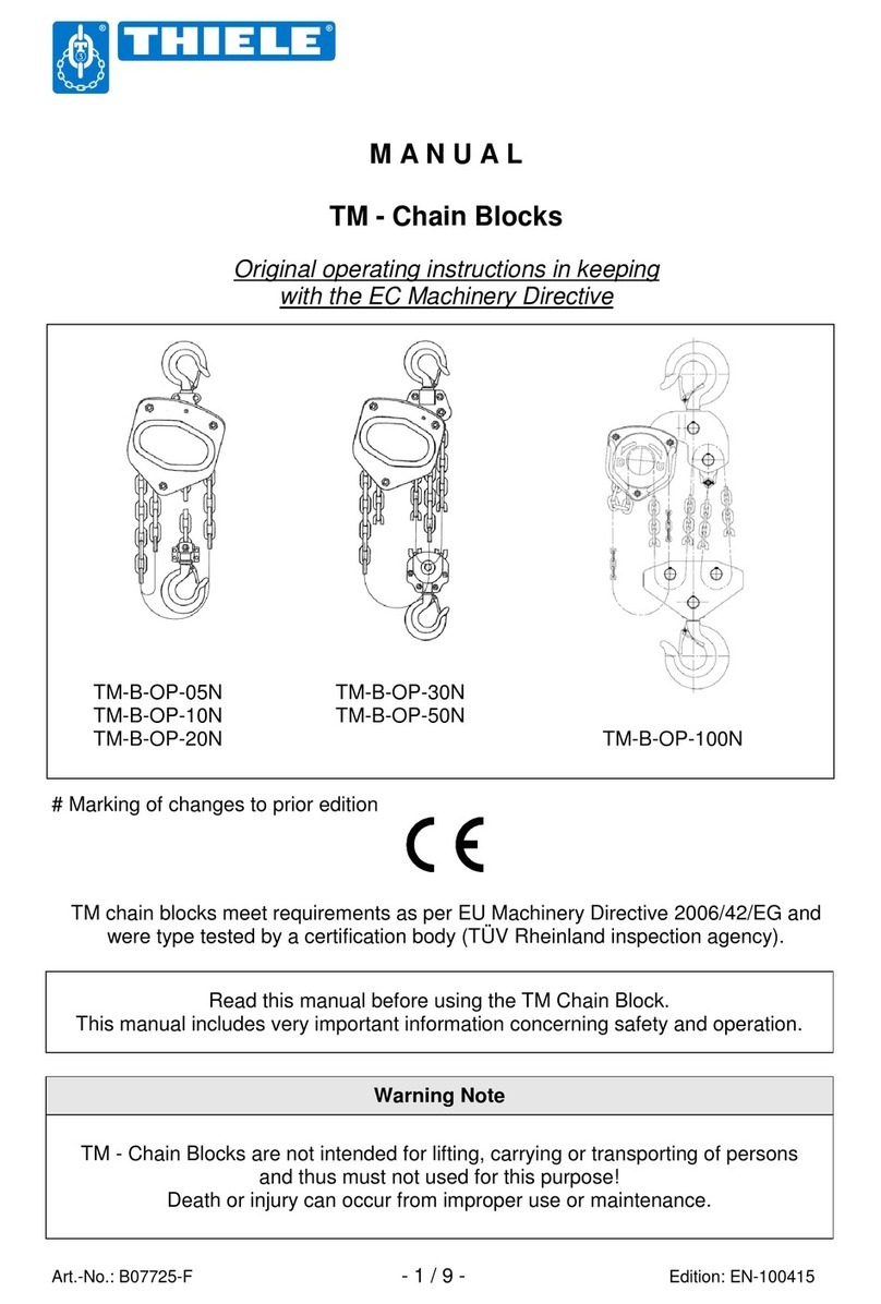 Thiele TM Series operating instructions