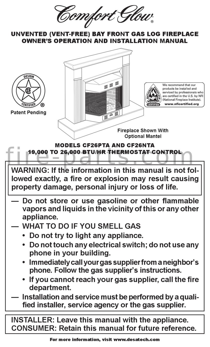 Desa Comfort Glow CF26PTA Quick start guide