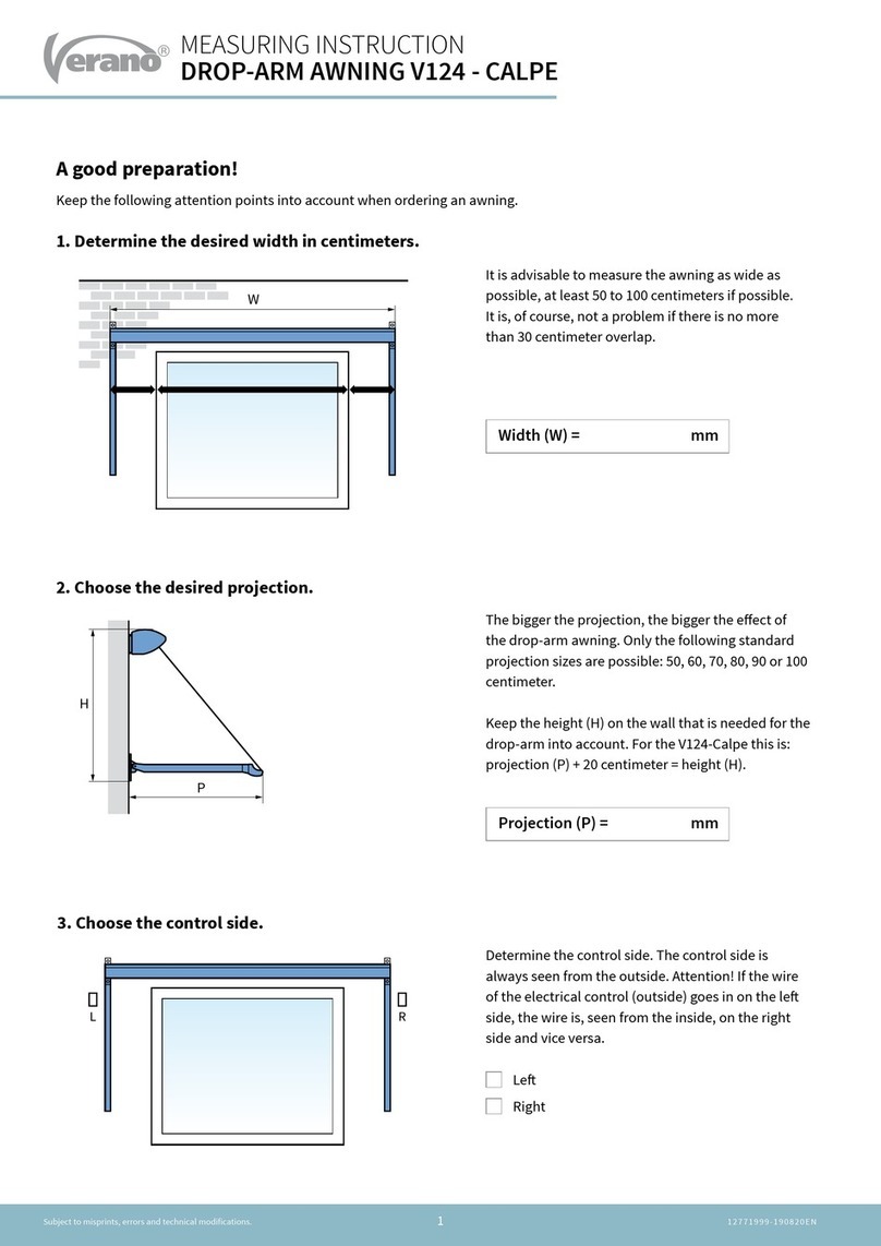 Verano V124 - CALPE Measuring instruction