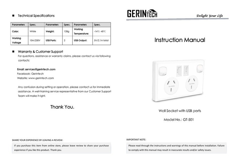 GERINTECH GT-501 instruction manual