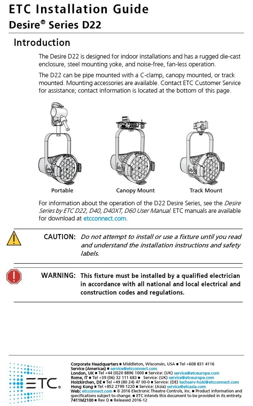 ETC Desire D22 User manual ETC Desire D22 User manual