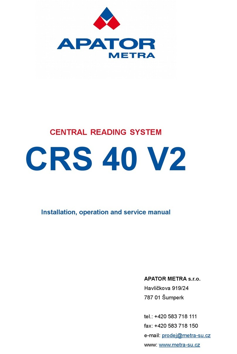 Apator Metra CRS 40 V2 Installation, operation and service manual Apator Metra CRS 40 V2 Installation, operation and service manual