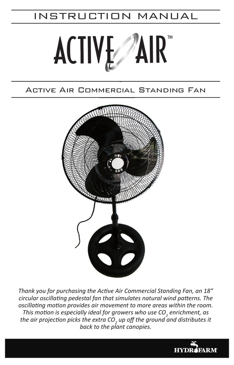 Hydrofarm Active Air ACFP18 instruction manual