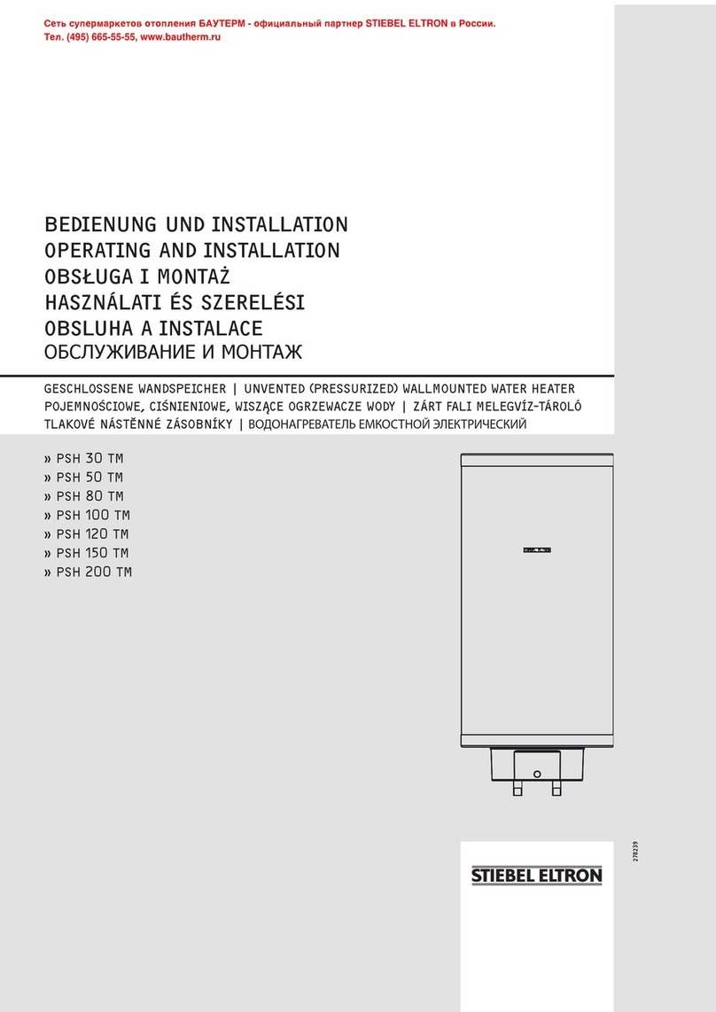 STIEBEL ELTRON PSH 30 TM User manual STIEBEL ELTRON PSH 30 TM User manual