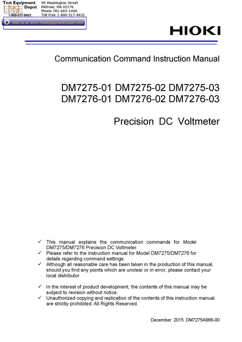 Hioki DM7275-01 User manual