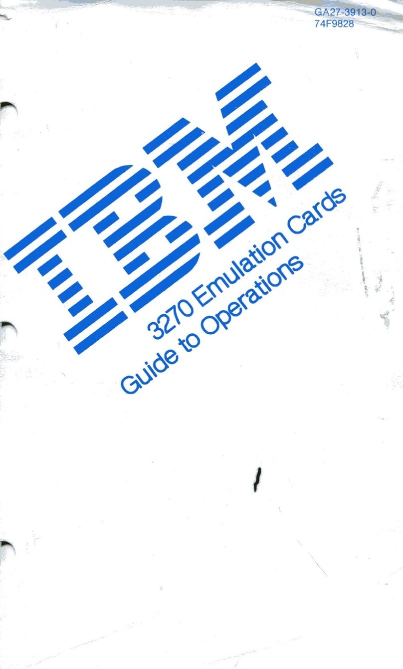 IBM 3270 User manual