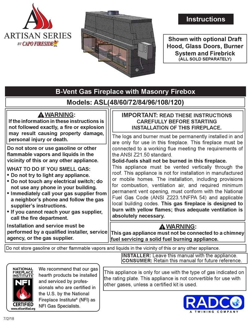 Capo Fireside Artisan Series instruction manual