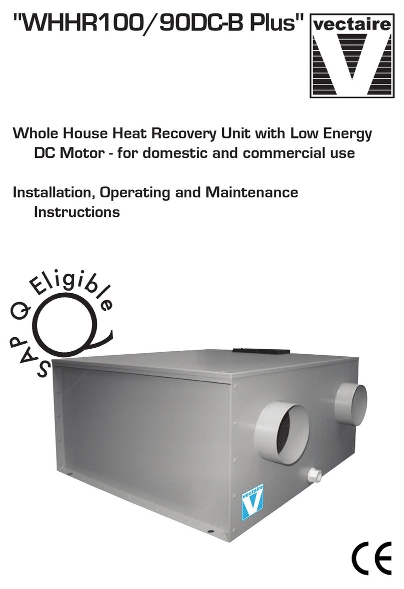 Vectaire WHHR100DC-B Plus Installation, operating and maintenance instructions