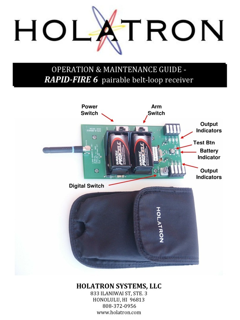 Holatron RAPID-FIRE 6 RFLS-96HSRCBL Operation & maintenance guide
