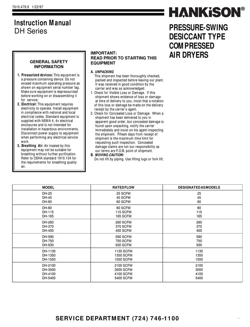 SPX FLOW Hankison DH Series User manual SPX FLOW Hankison DH Series User manual
