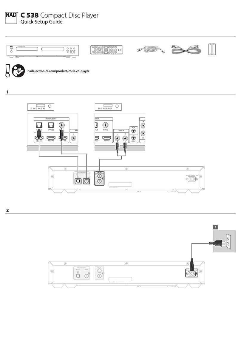 NAD C 538 Quick setup guide