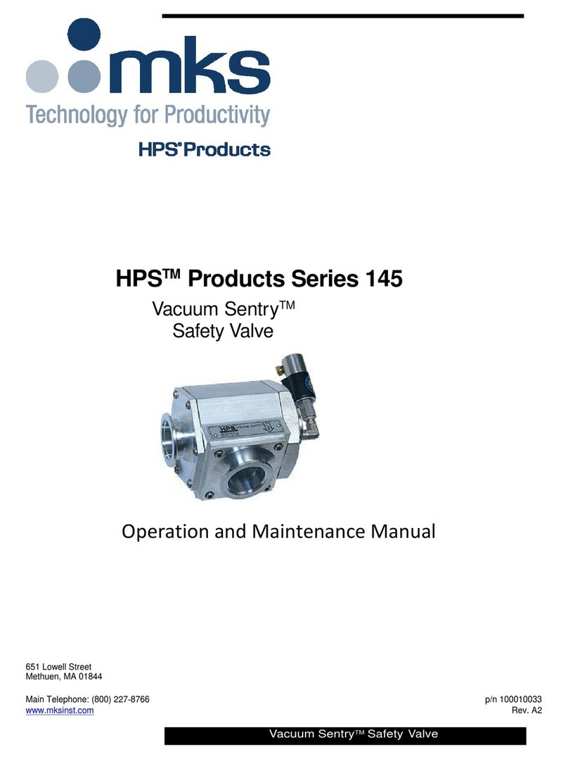 MKS HPS 145 Vacuum Sentry Series Operation and maintenance manual