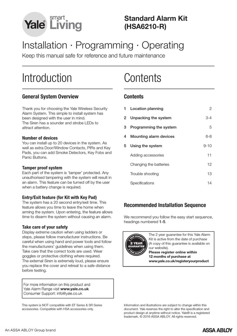 Yale Smart Living HSA6210-R User manual