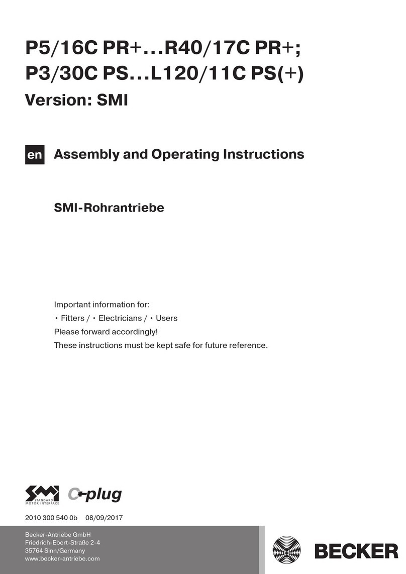 BECKER-Antriebe P3/30C PS(+)SMI User manual