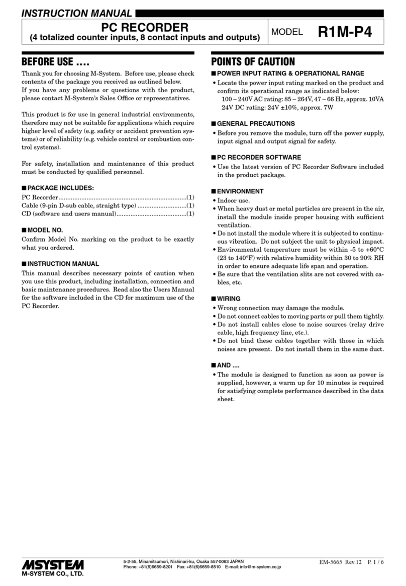 M-system R1M-P4 instruction manual