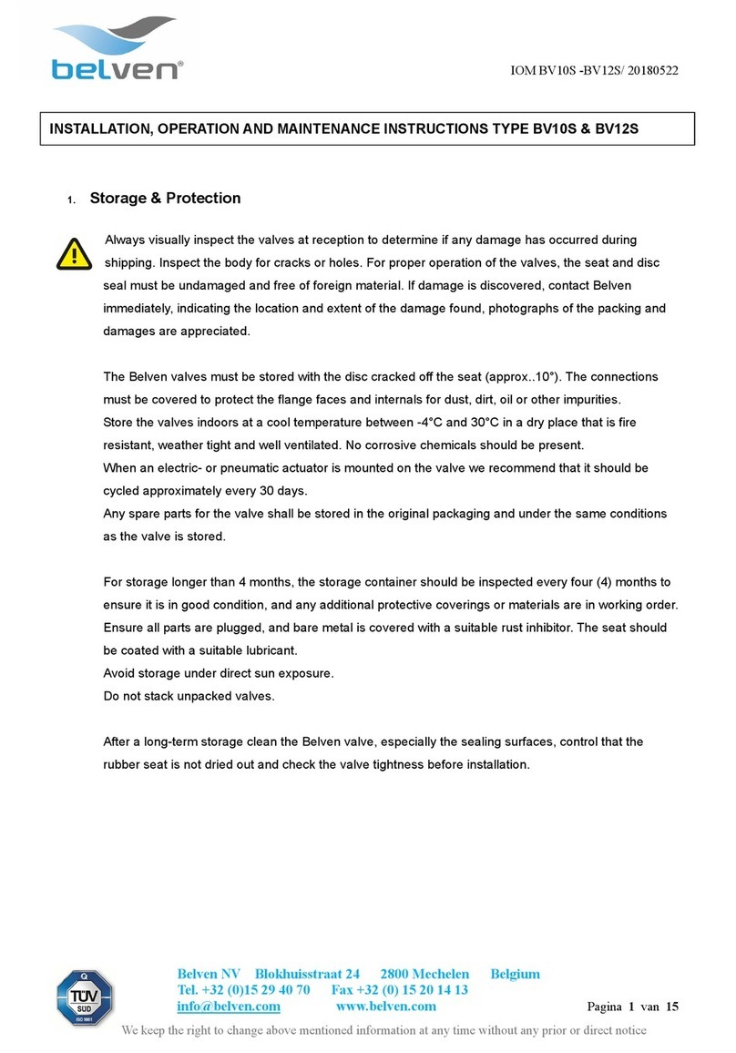 belven BV10S Series Installation, operation and maintenance instructions
