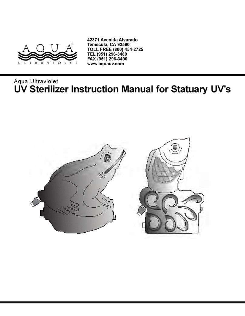 Aqua Ultraviolet STATUARY 8 Watt 1/L instruction manual